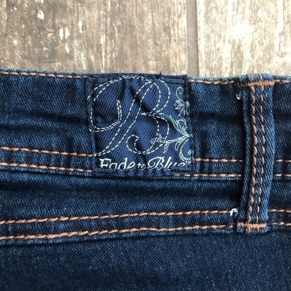 FADE to Blue stretch denim cut offs plus size 22W - Picture 6 of 10